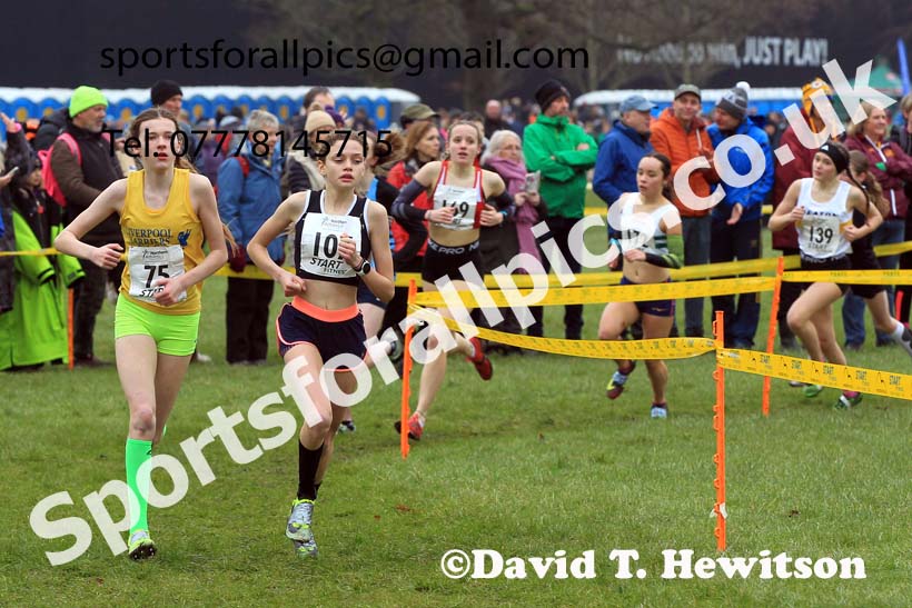 Girls Under-15s 2023 Northern Cross Country Champs., Witton Park, Blackburn. Photo: David T. Hewitson/Sports for All Pics